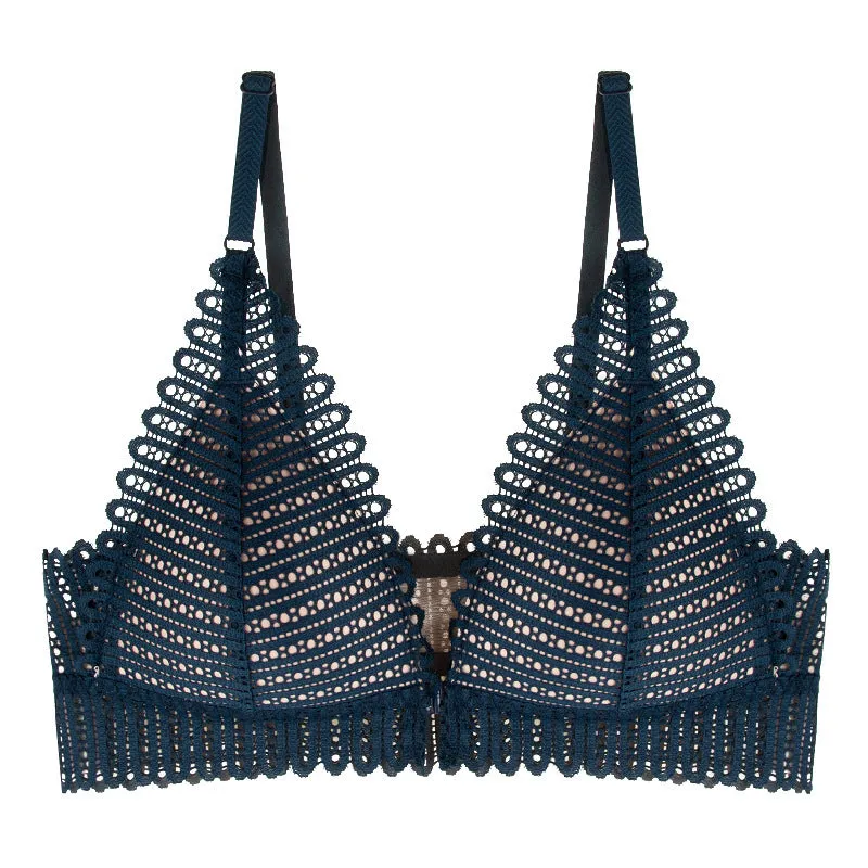 Lace Wireless Front Closure Lingerie Adjusted Plus Size Backless Bralette Bras Set