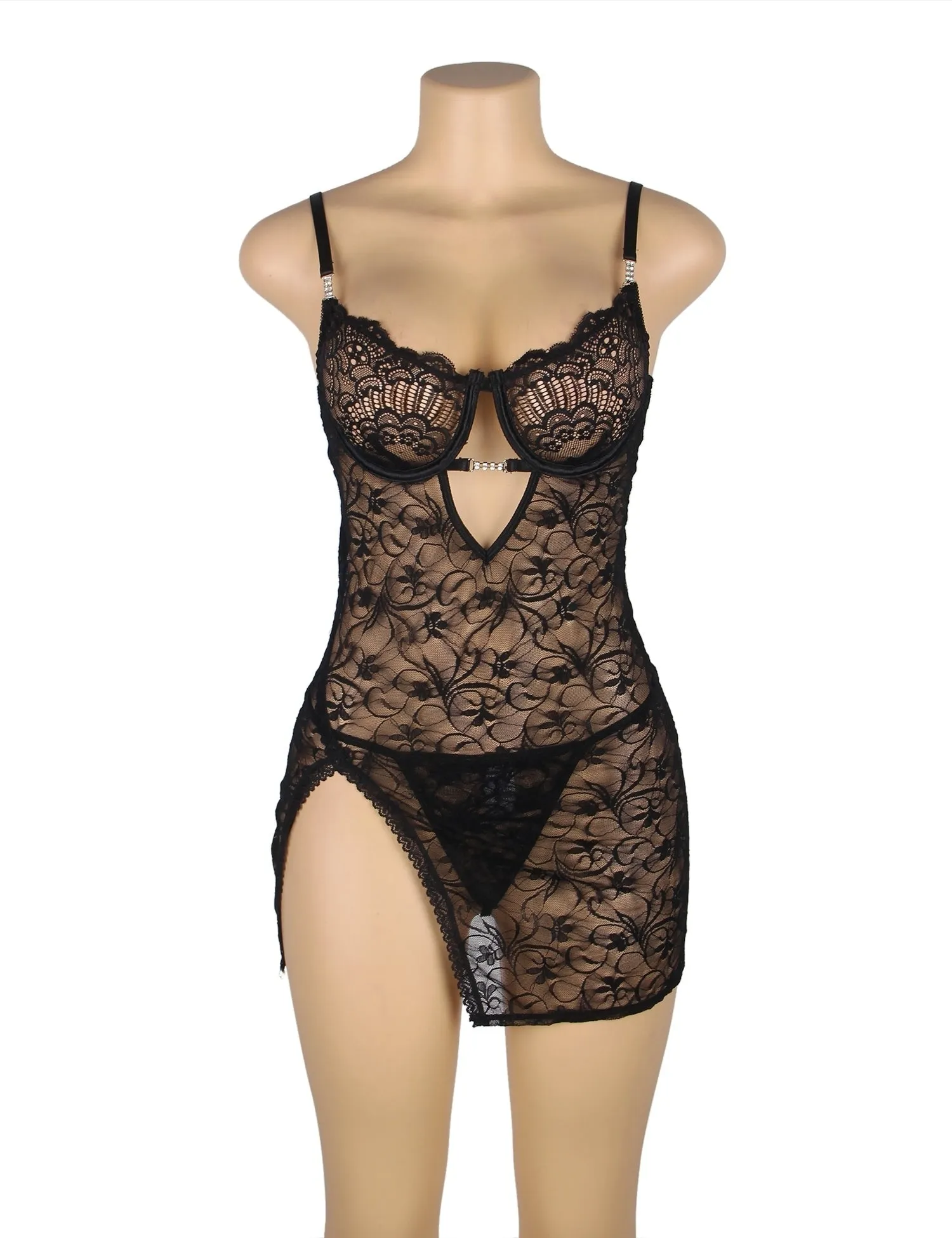 Lace With Underwire Adjustable Straps Babydoll Lingerie Egypt