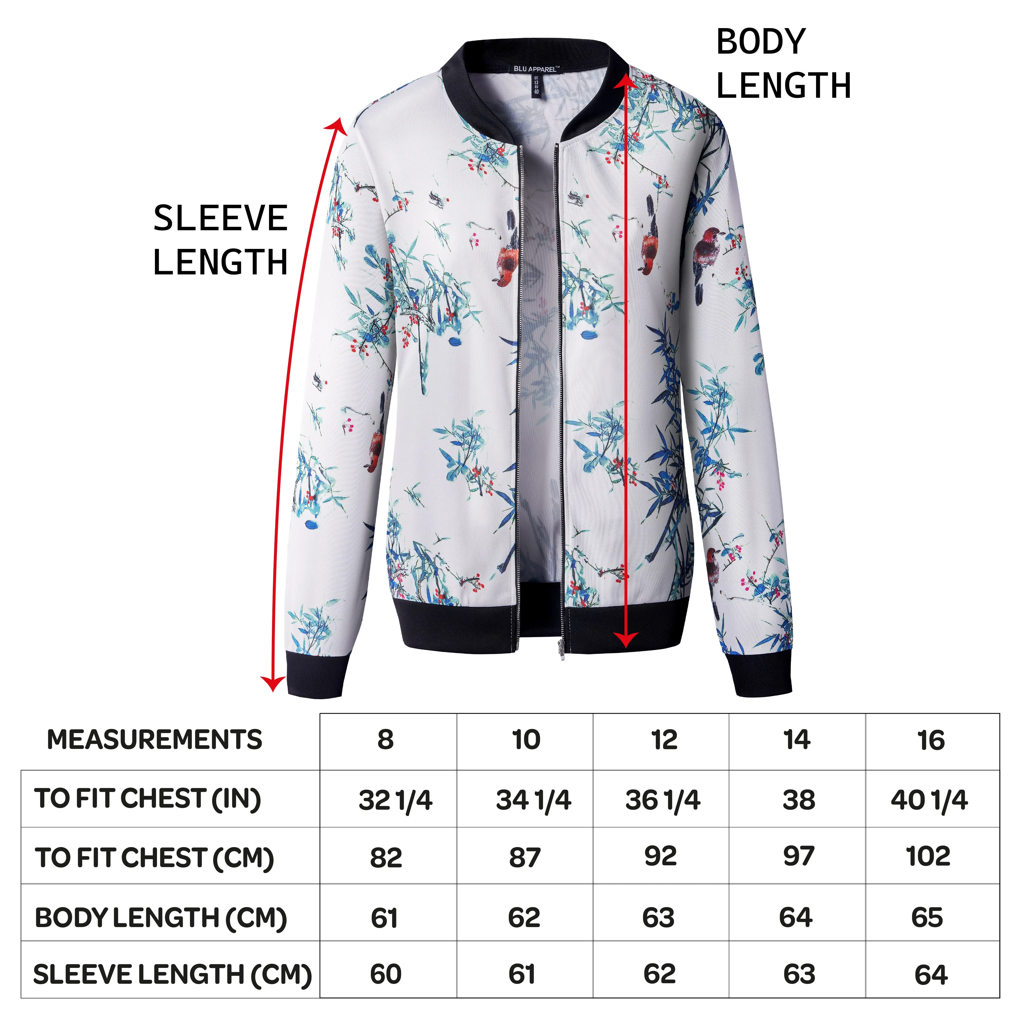 Ladies Floral Bomber Jacket
