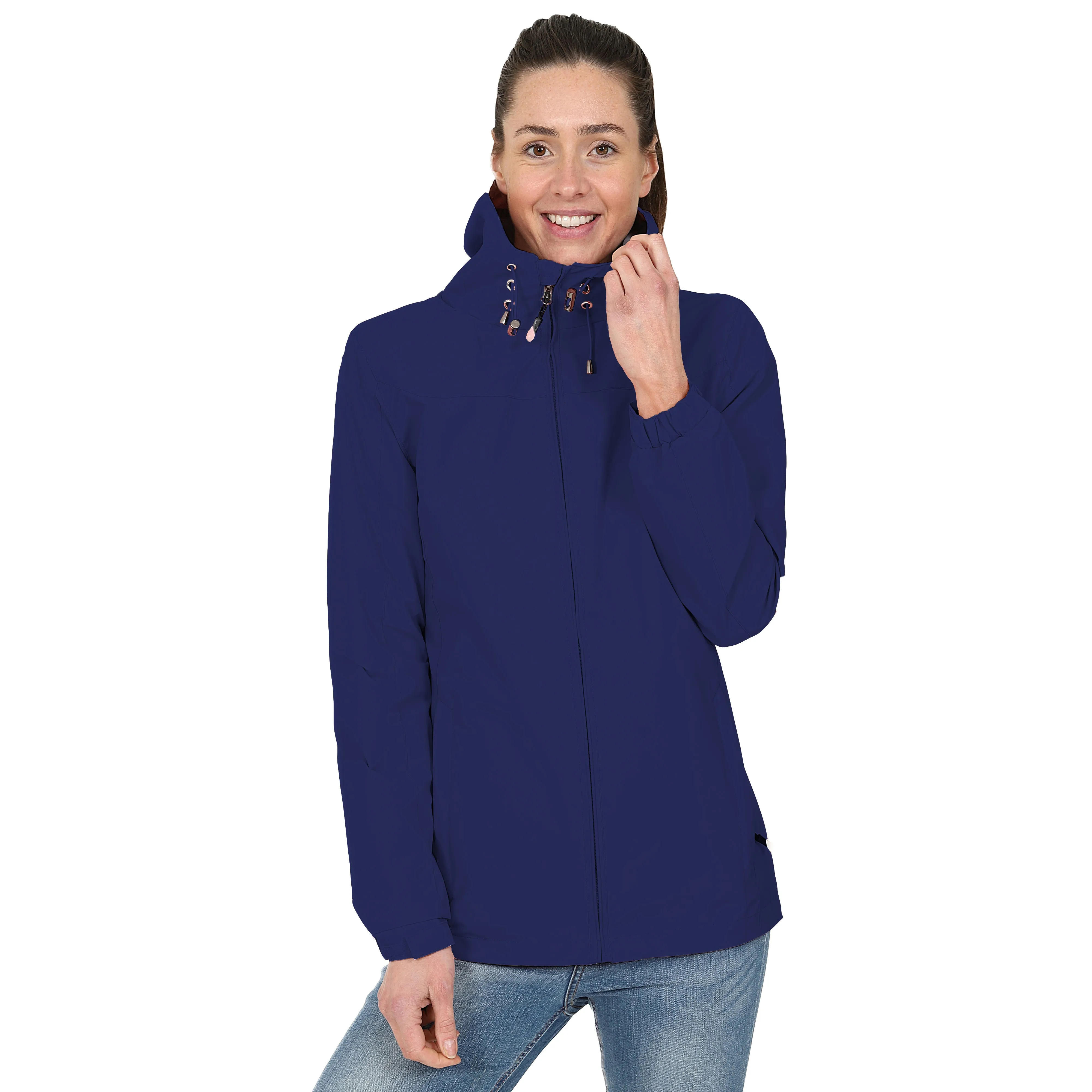 Ladies Waterproof Rain Jacket - Navy
