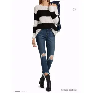 L'AGENCE High Line High Rise Skinny Distressed Cupertino Jeans 25 MSRP$275