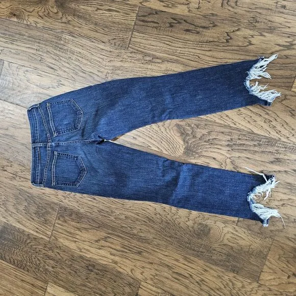 L'AGENCE High Line High Rise Skinny Distressed Cupertino Jeans 25 MSRP$275