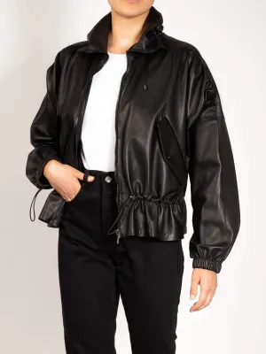 Larissa Italian Lambskin Leather Bomber Jacket