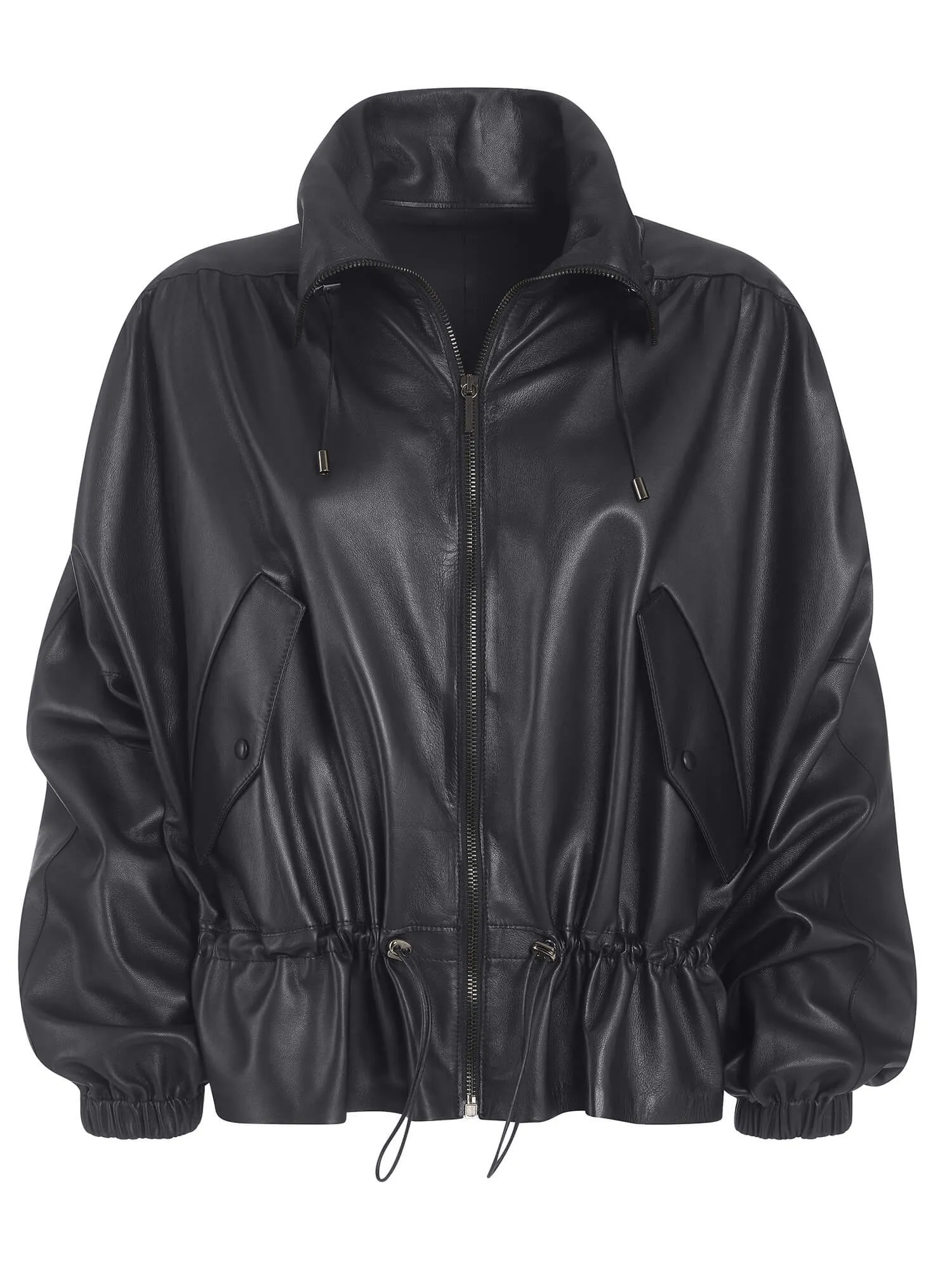 Larissa Italian Lambskin Leather Bomber Jacket