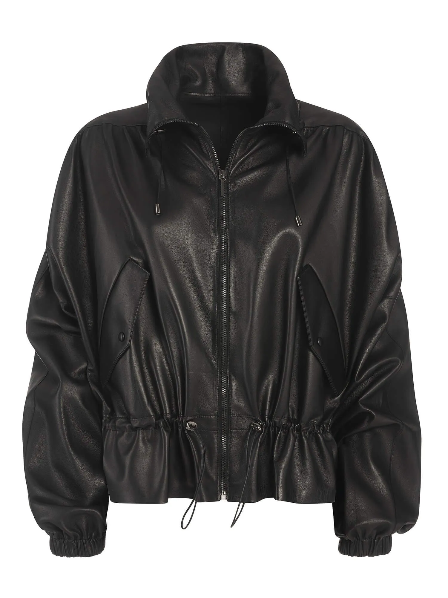 Larissa Italian Lambskin Leather Bomber Jacket