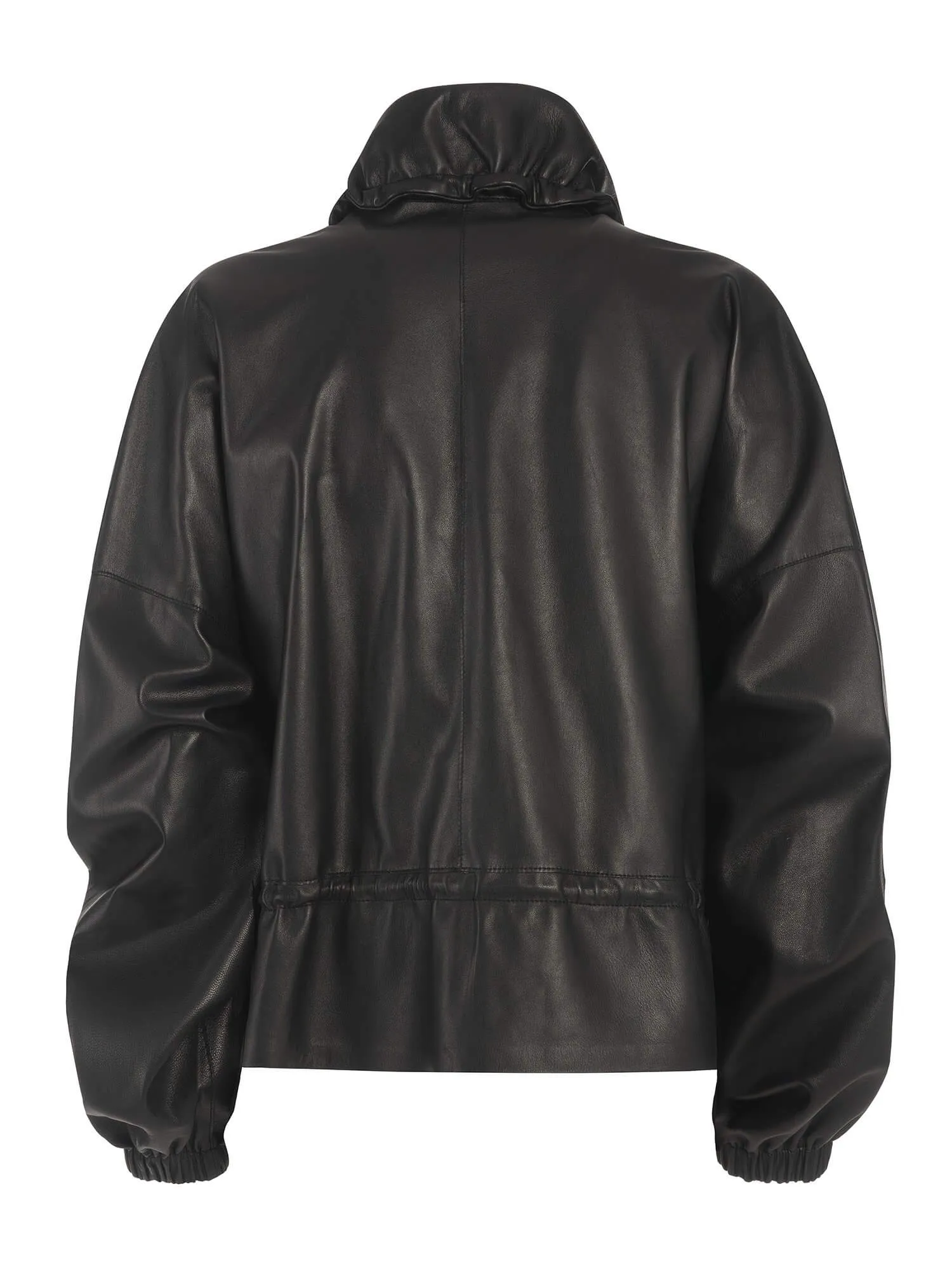 Larissa Italian Lambskin Leather Bomber Jacket