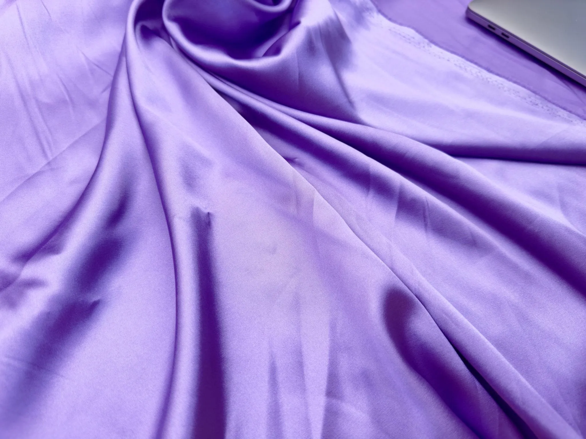 Lavender Silky Charmeuse Satin