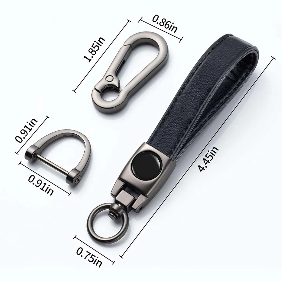 Leather Car Keychain, Custom Fit For Your Cars, Key Chain Keyring Family Present for Man and Woman, Car Accessories JE15986