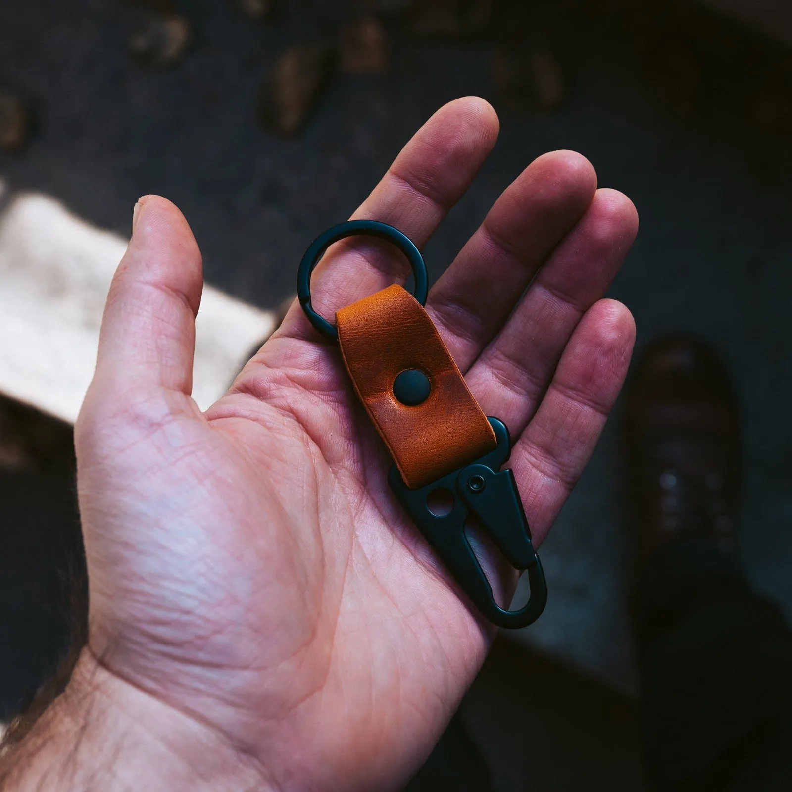 Leather Clip Keychain