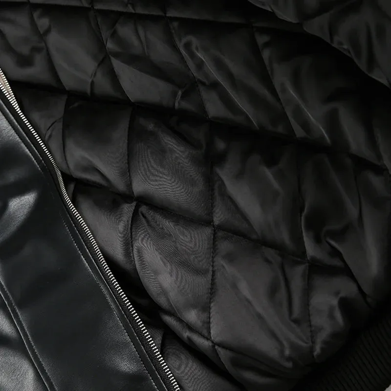 Leather Fake Two Piece Jacket