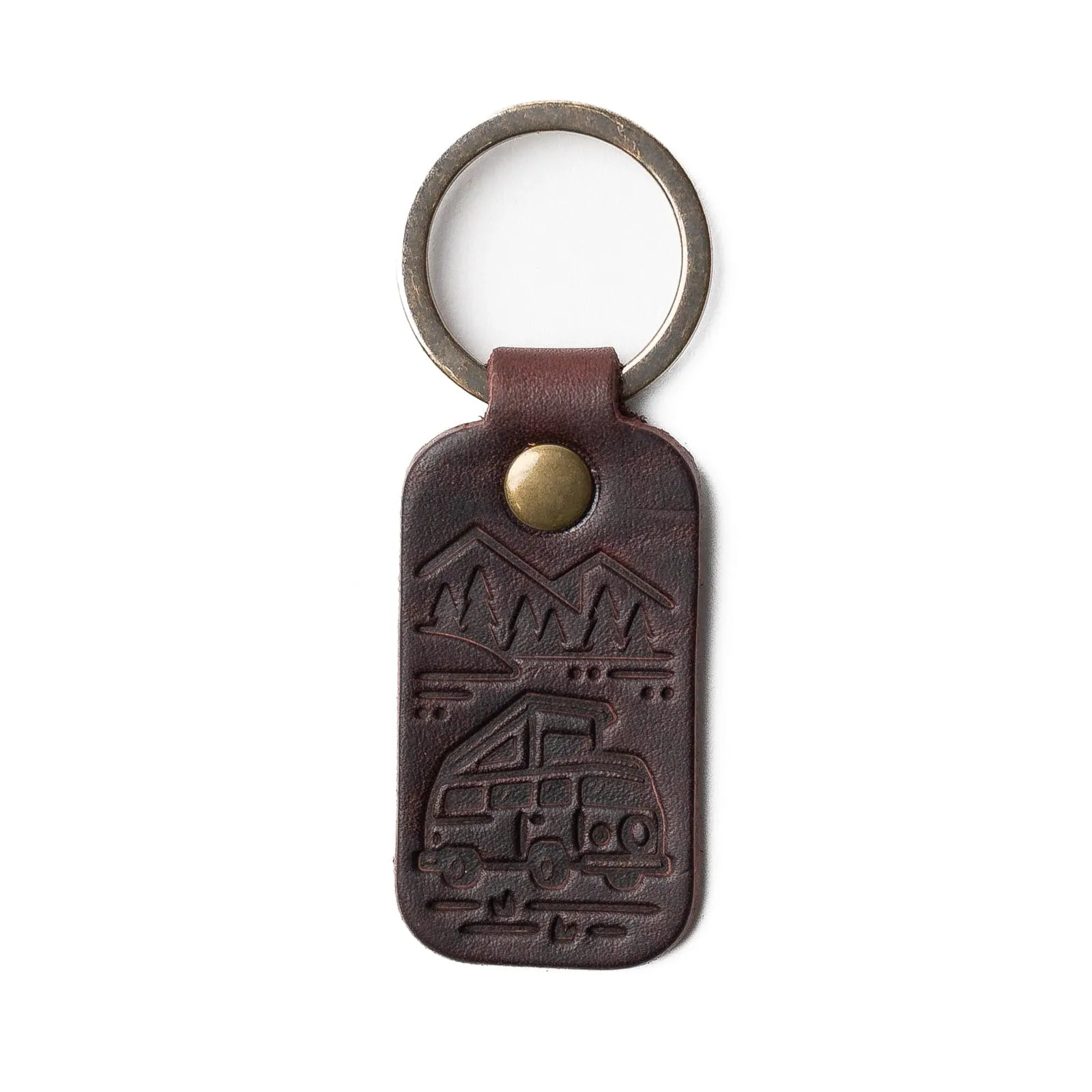 Leather Keyfob - Camper Van