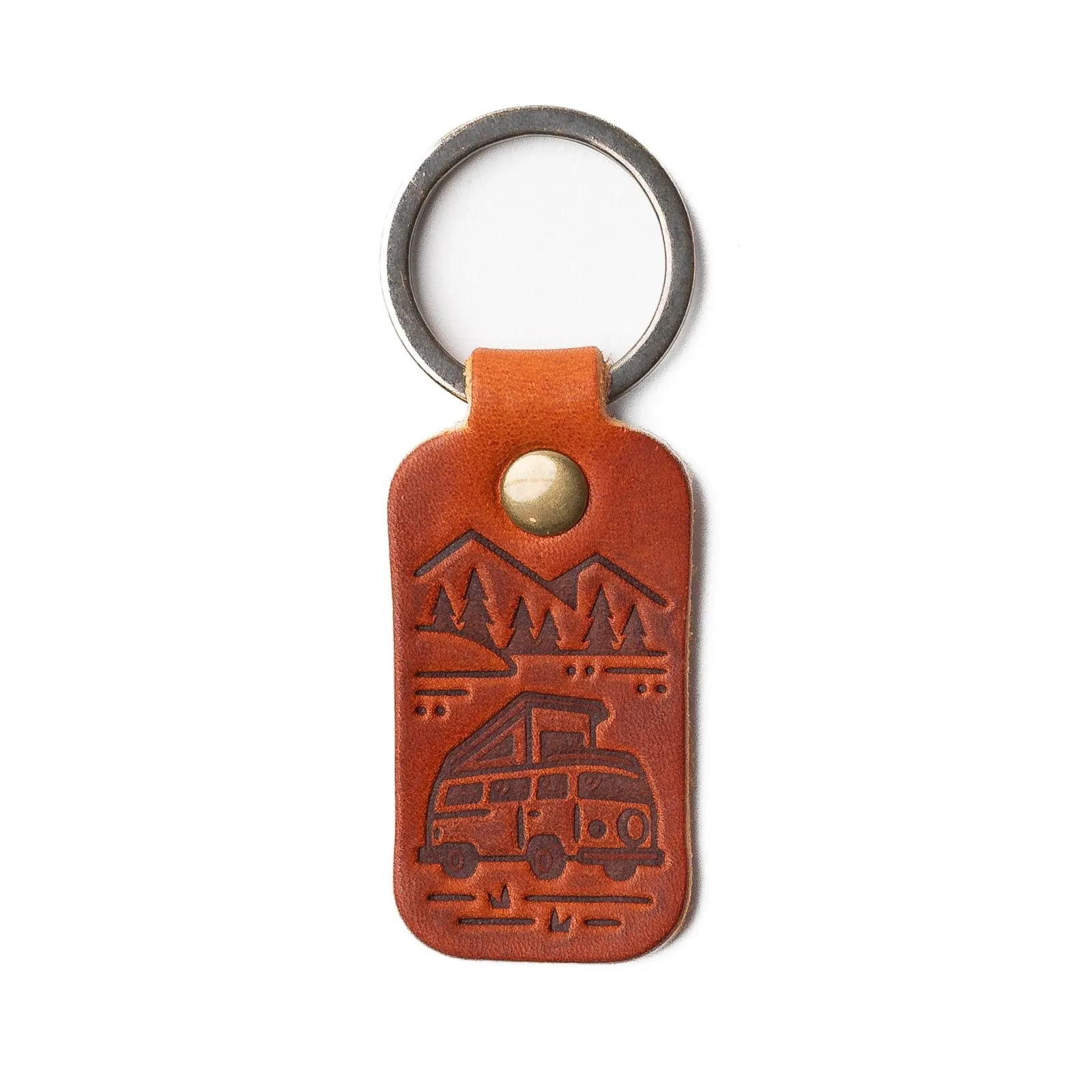 Leather Keyfob - Camper Van