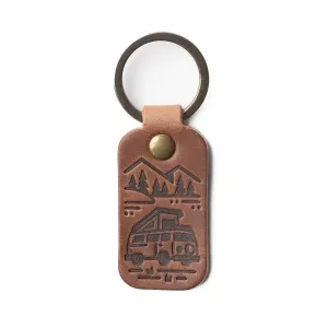 Leather Keyfob - Camper Van