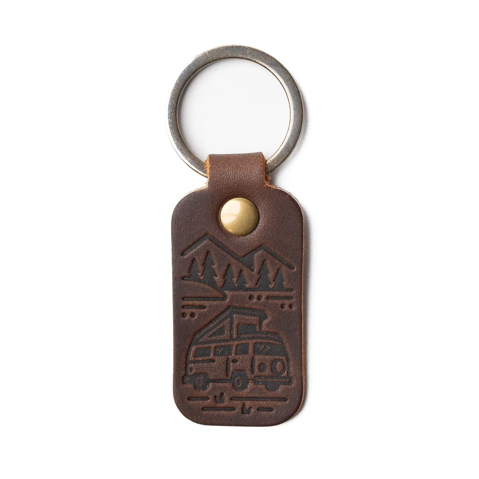 Leather Keyfob - Camper Van