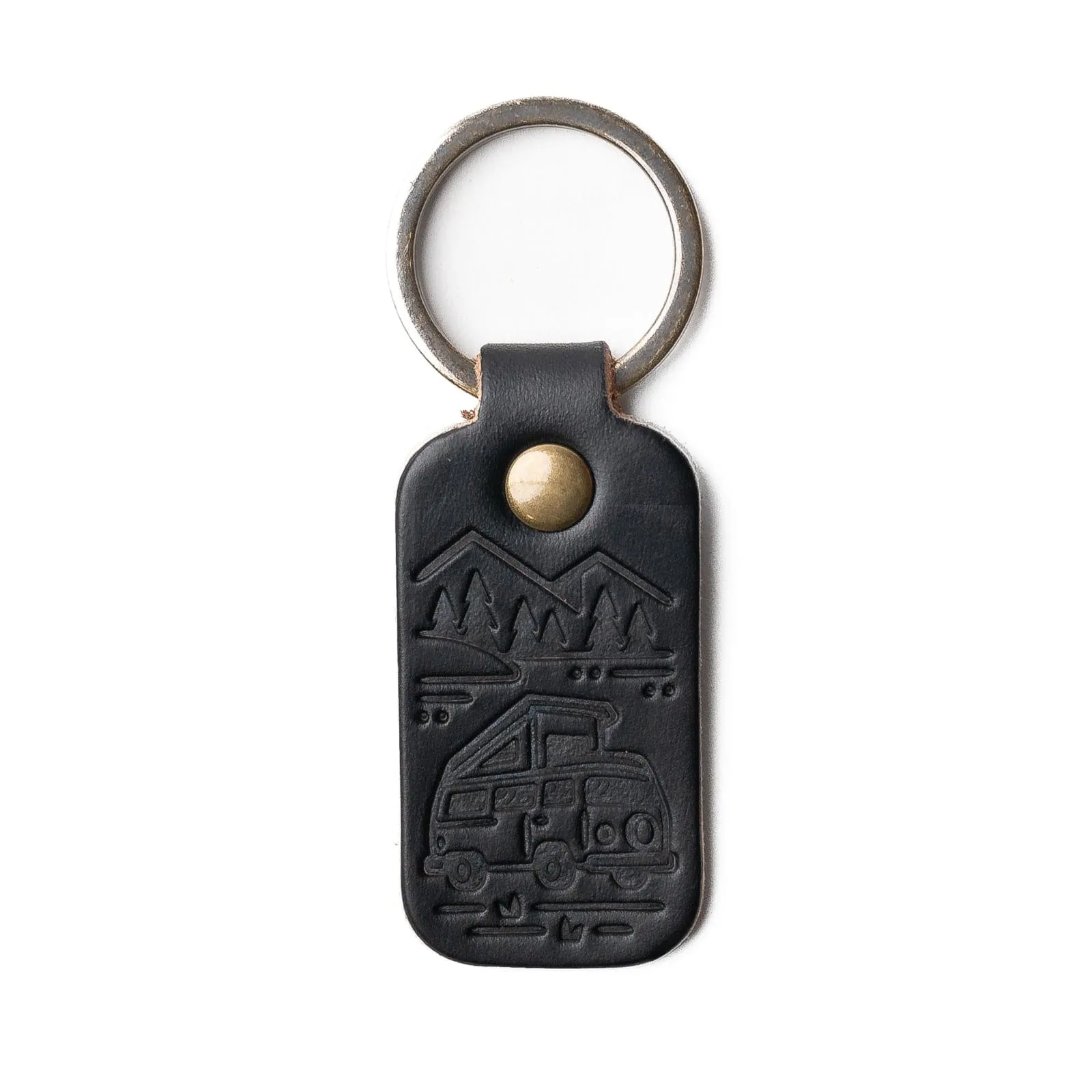 Leather Keyfob - Camper Van