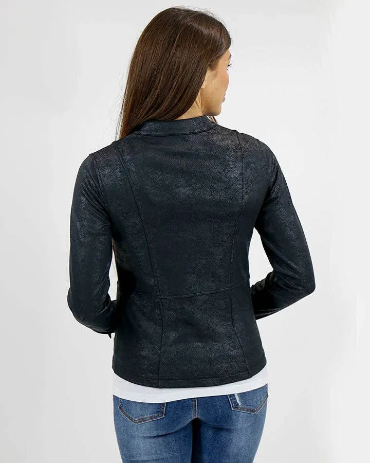 Leather Like Cafe Racer Jacket