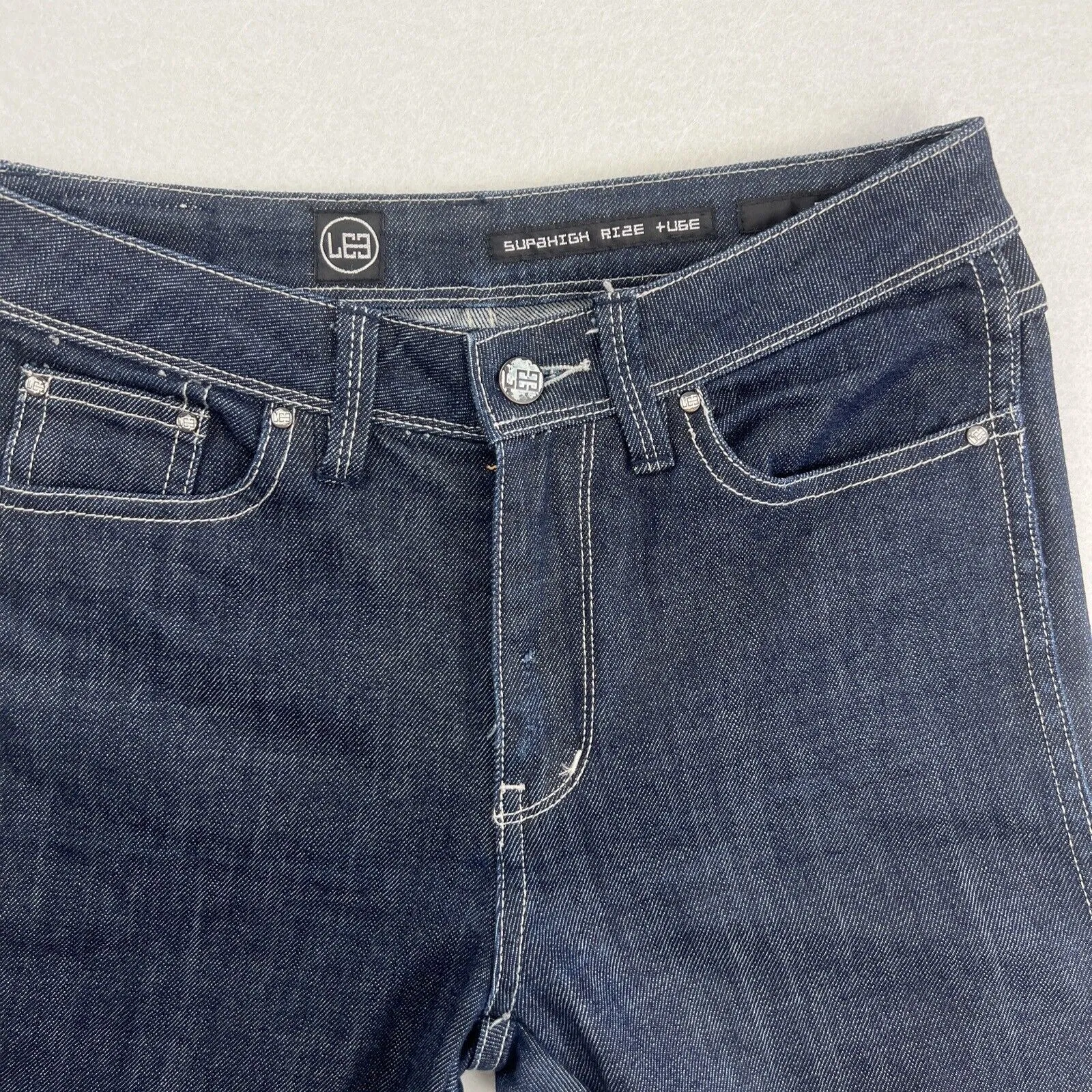 Lee Womens Super High Rise Tube Denim Jeans Size 9 Long