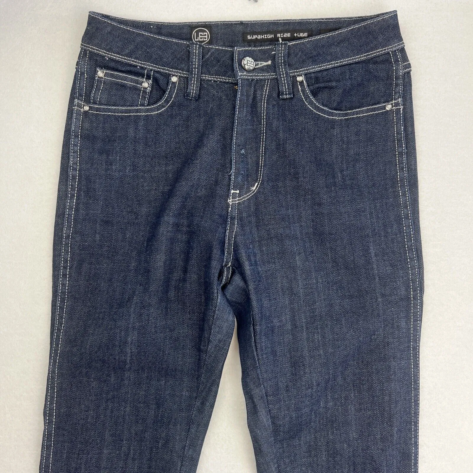 Lee Womens Super High Rise Tube Denim Jeans Size 9 Long