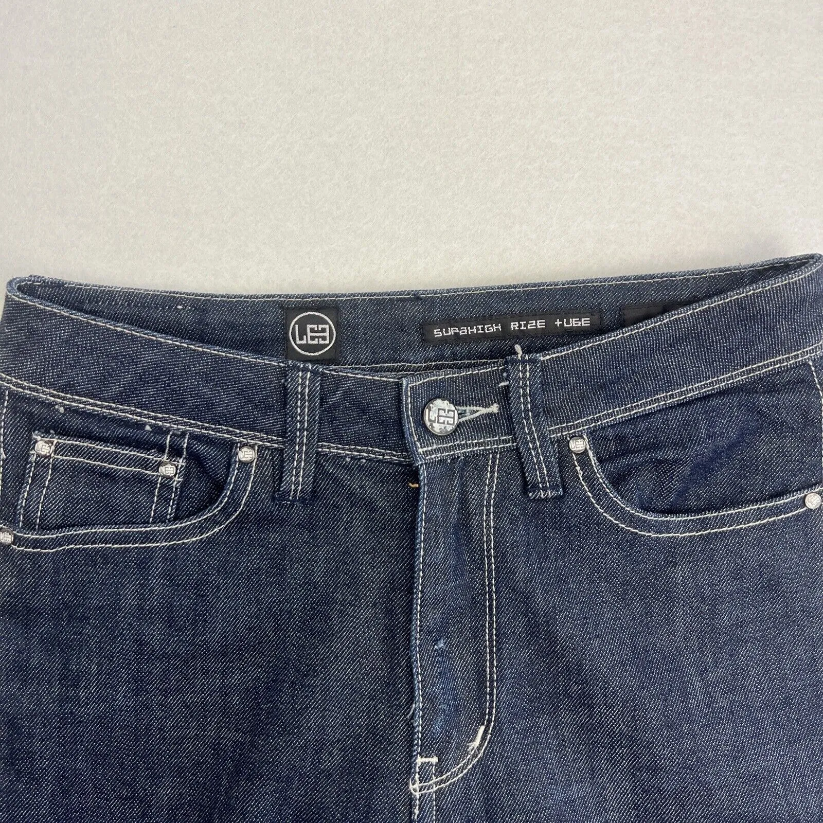 Lee Womens Super High Rise Tube Denim Jeans Size 9 Long