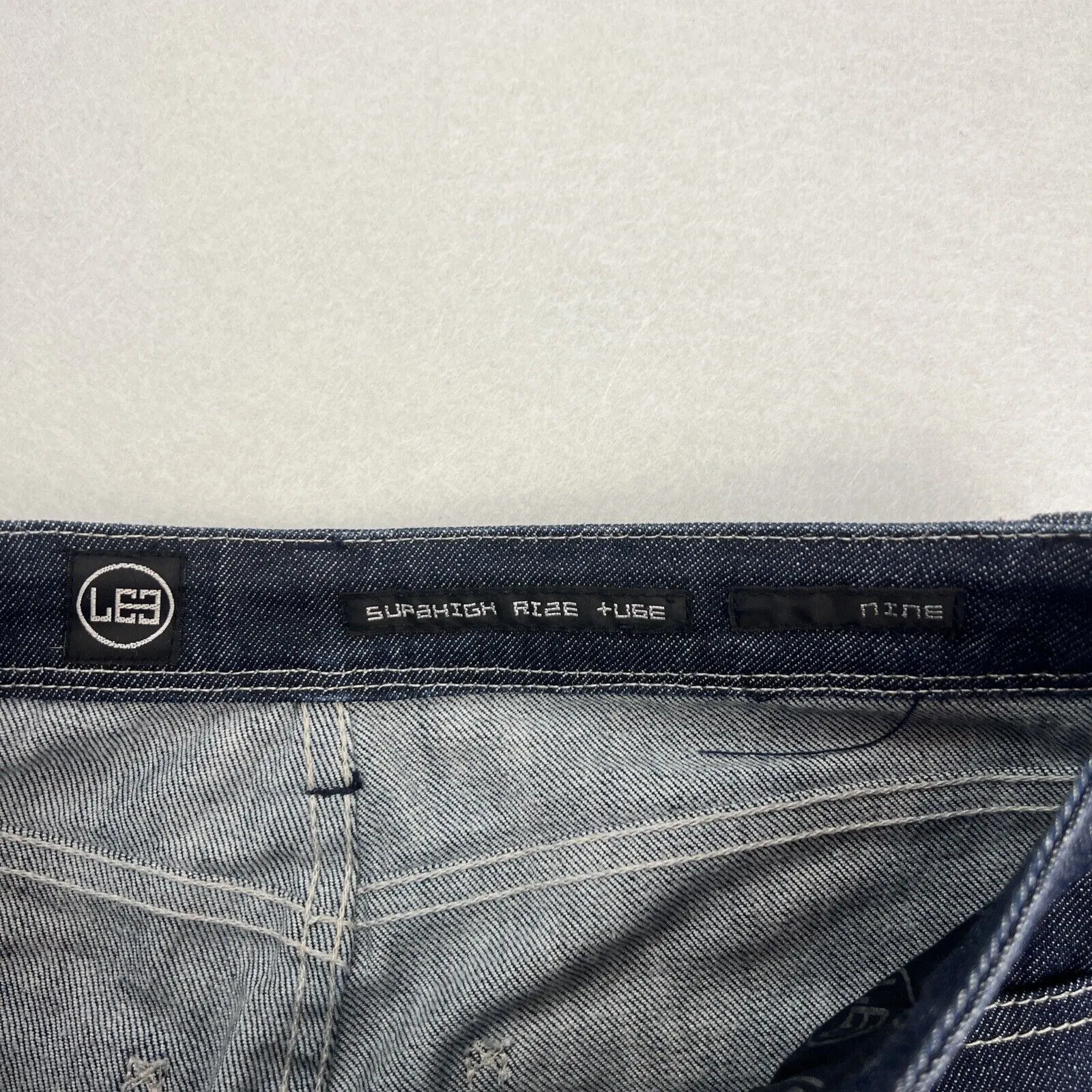 Lee Womens Super High Rise Tube Denim Jeans Size 9 Long