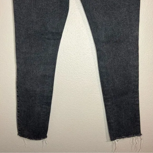 Levi’s 711 Skinny dark gray distressed raw hem jeans women’s size 27