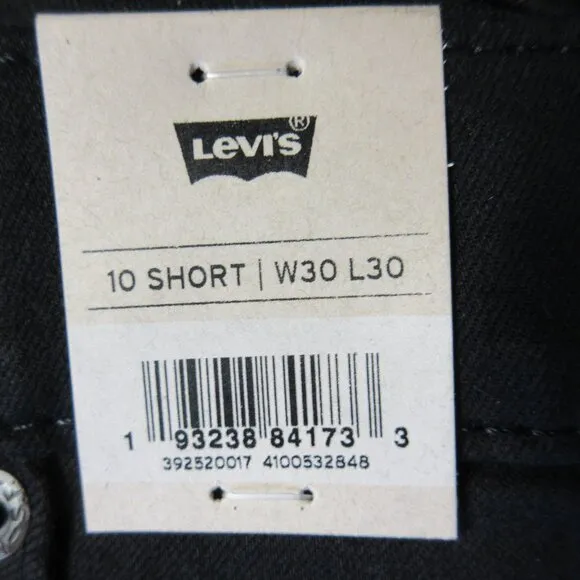LEVI'S Classic Bootcut Jeans Womens Sz 10 SHORT (30x30) Black Stretch Denim NWT