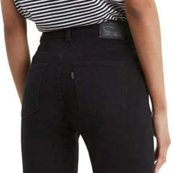 LEVI'S Classic Bootcut Jeans Womens Sz 10 SHORT (30x30) Black Stretch Denim NWT