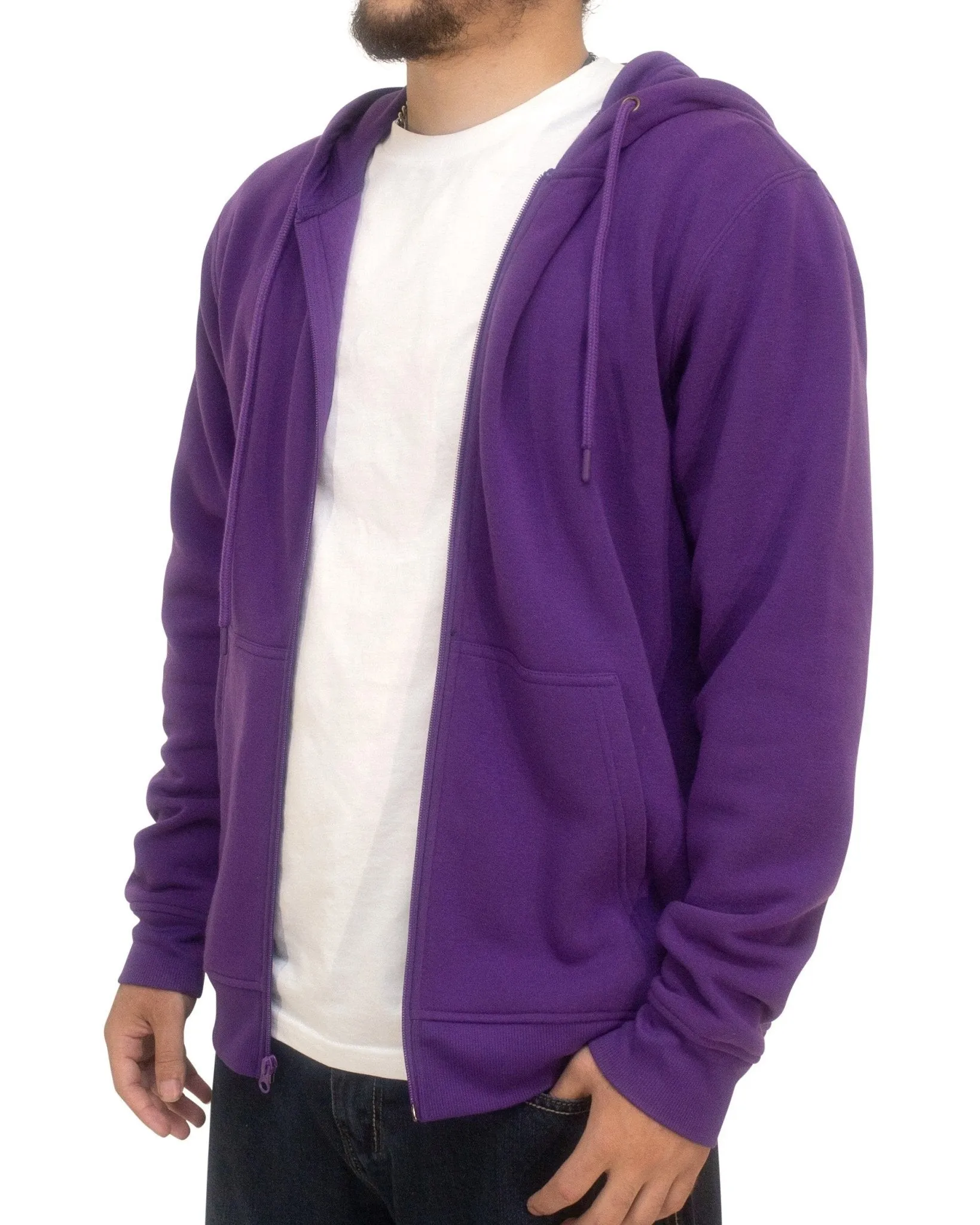 Lightweight Fleece Zip-up Hoodie