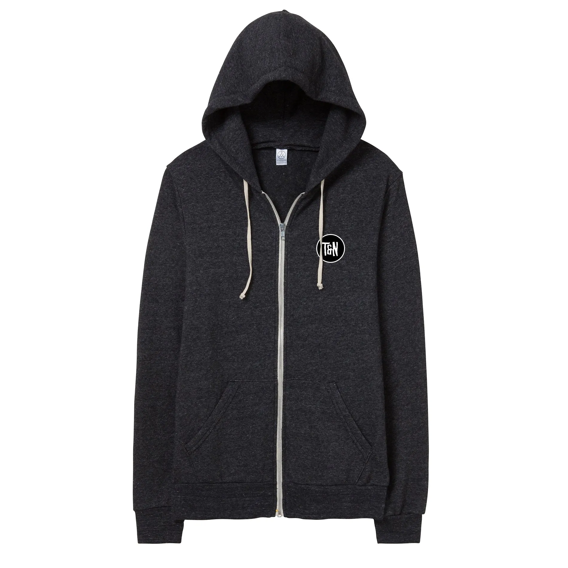 Logo Eco Black Zip Up Hoodie
