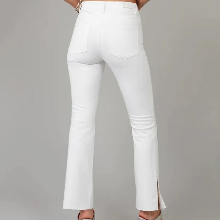 Lola Jeans - Billie High Rise Bootcut Jeans in White