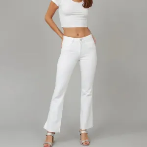 Lola Jeans - Billie High Rise Bootcut Jeans in White