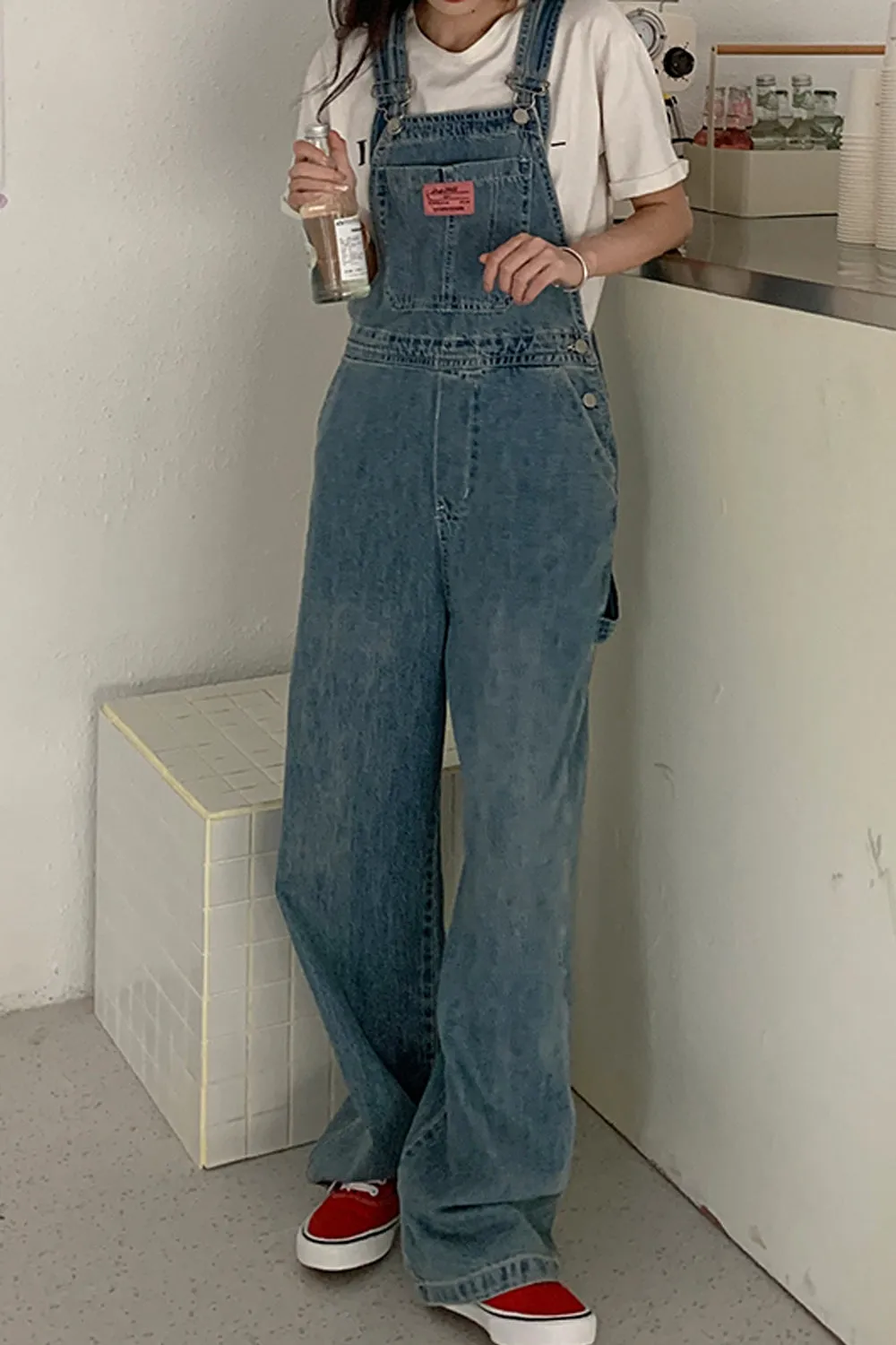 Loose Long Casual Denim Jumpsuit