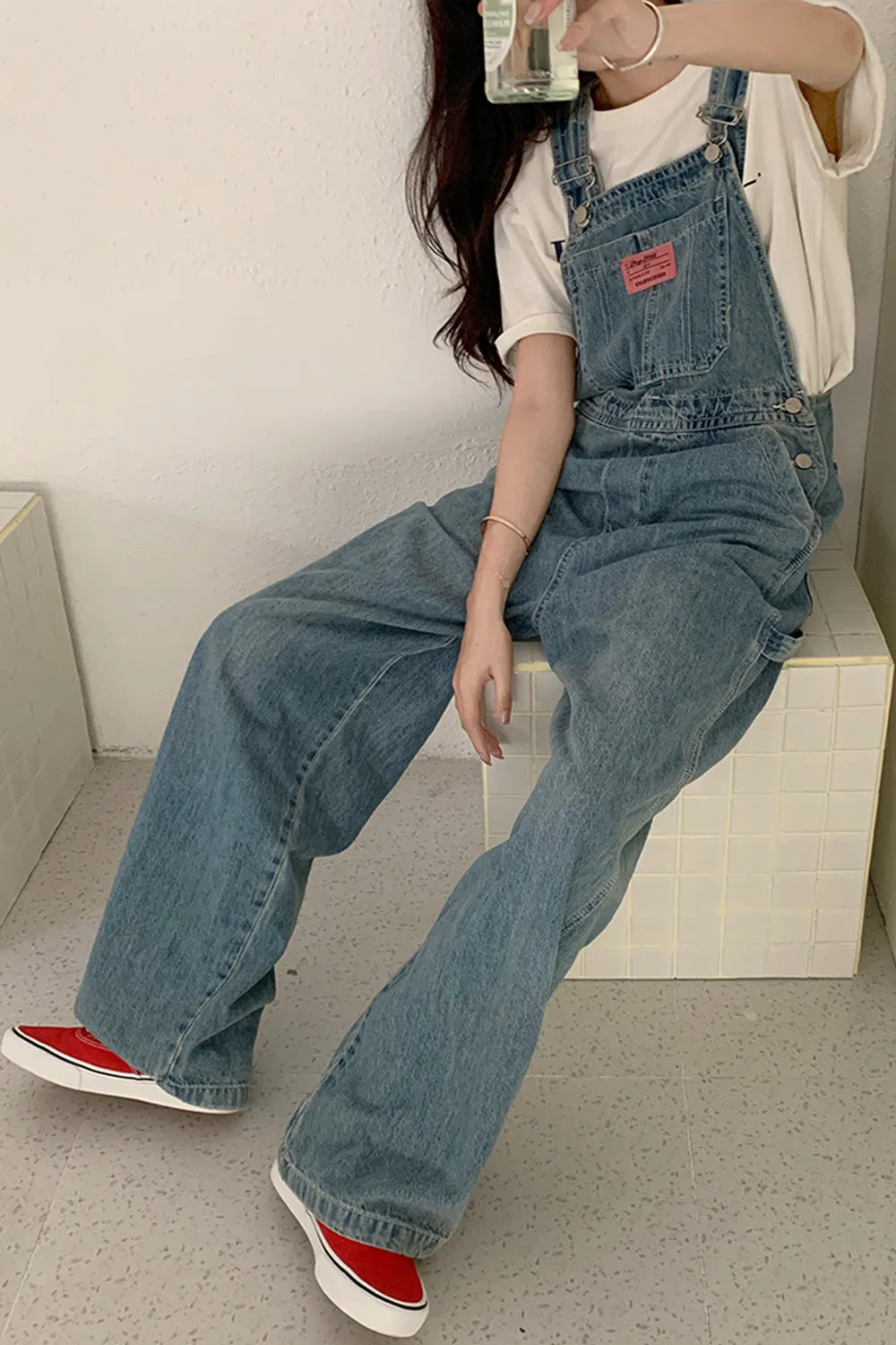 Loose Long Casual Denim Jumpsuit