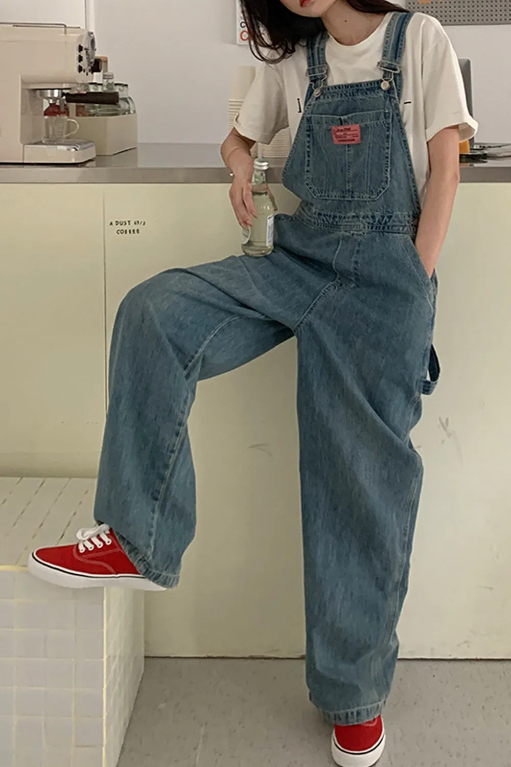 Loose Long Casual Denim Jumpsuit