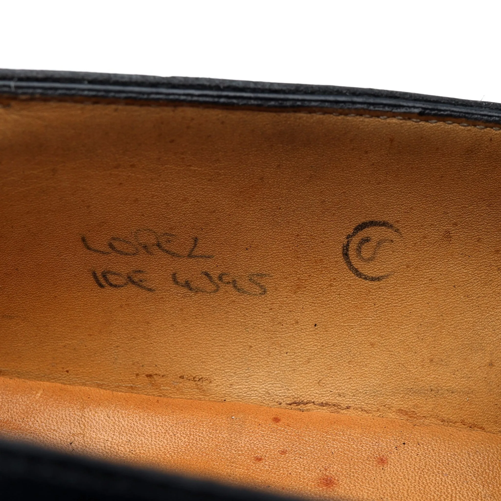'Lopez' Black Leather Loafers UK 10 E