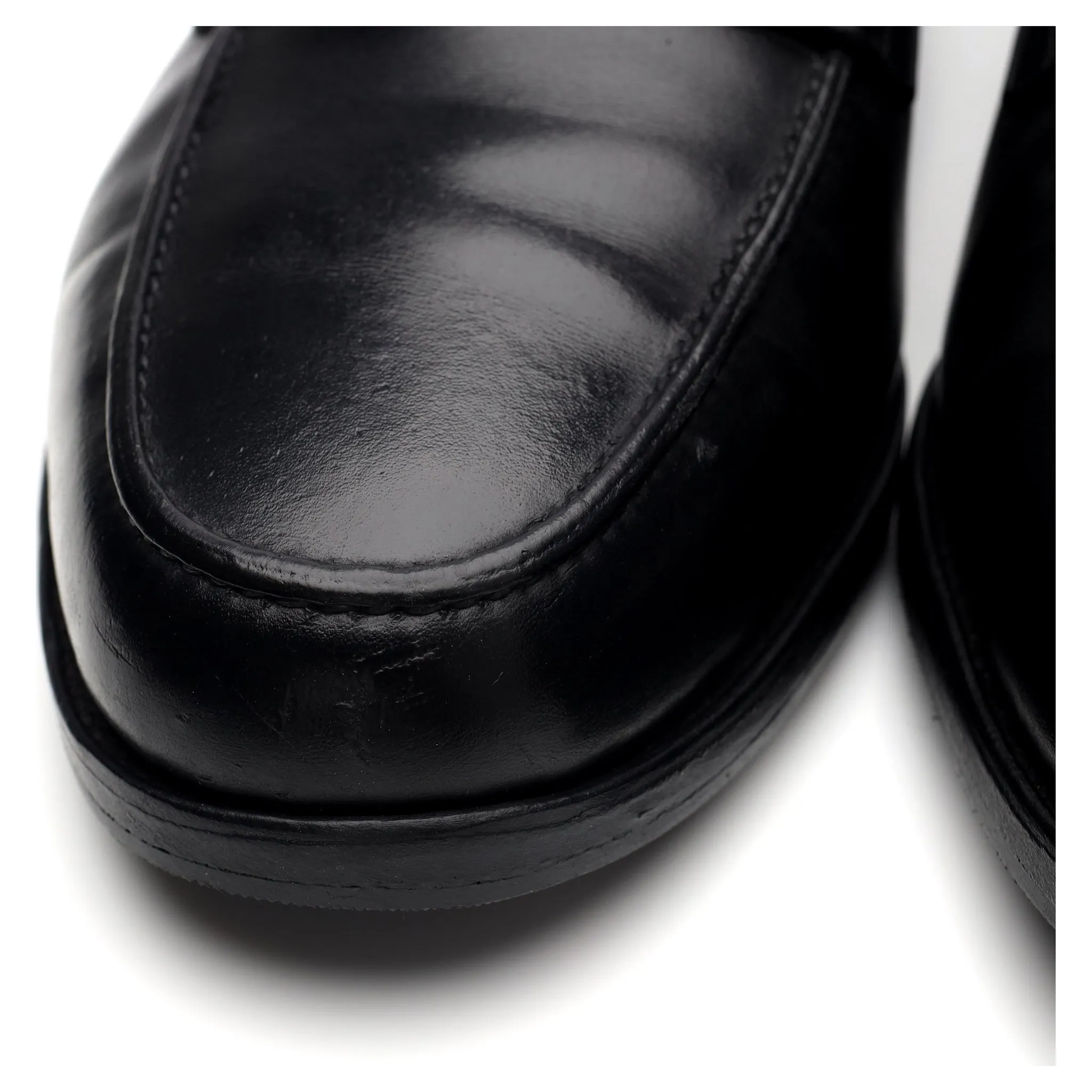'Lopez' Black Leather Loafers UK 10 E