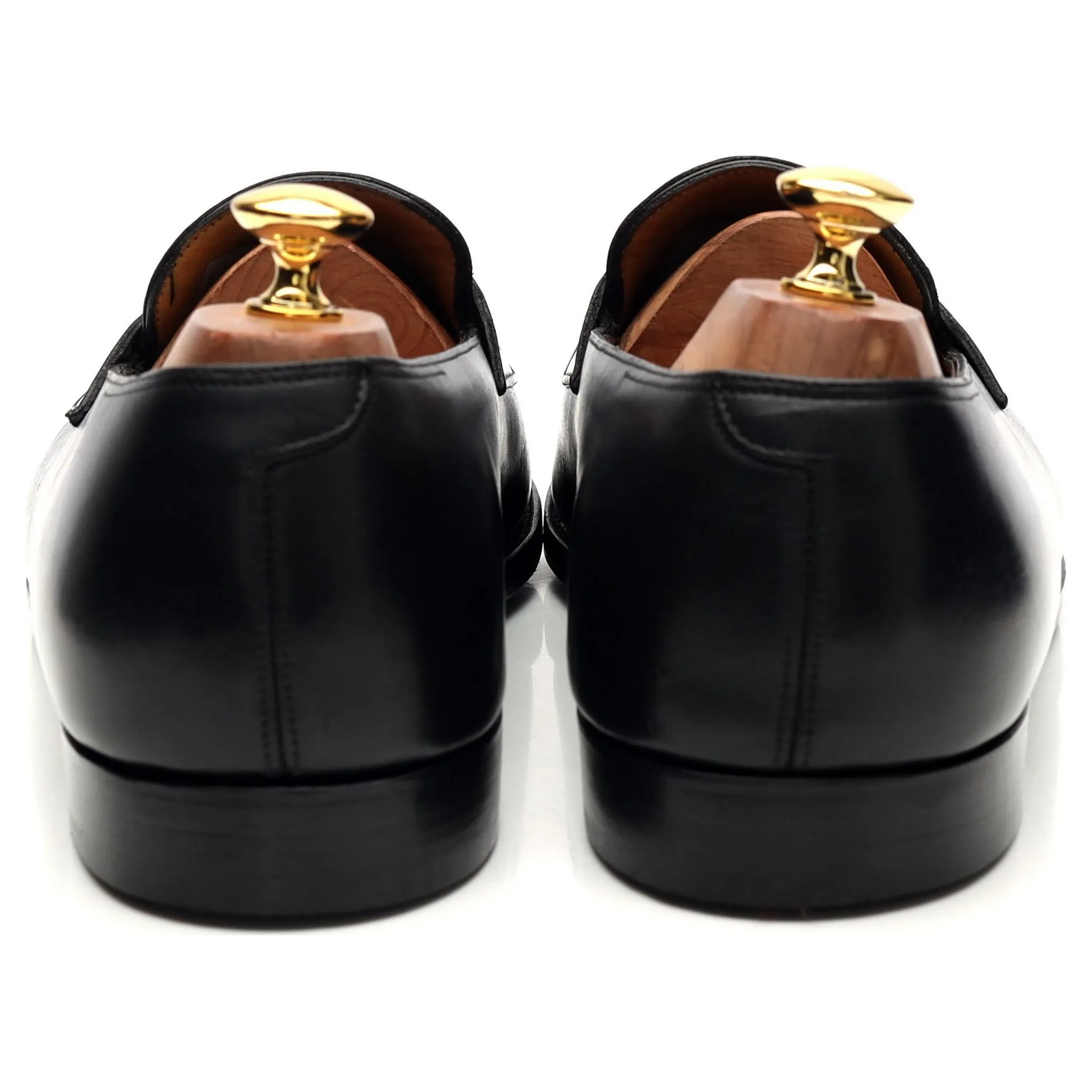 'Lopez' Black Leather Loafers UK 10 E