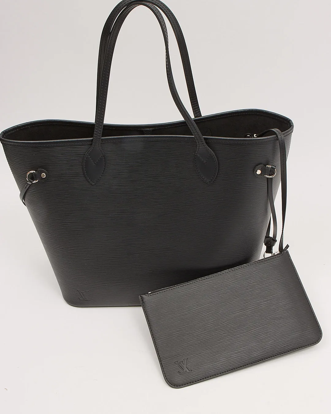 Louis Vuitton Black Epi Leather Neverful MM W/Pouch Tote Bag