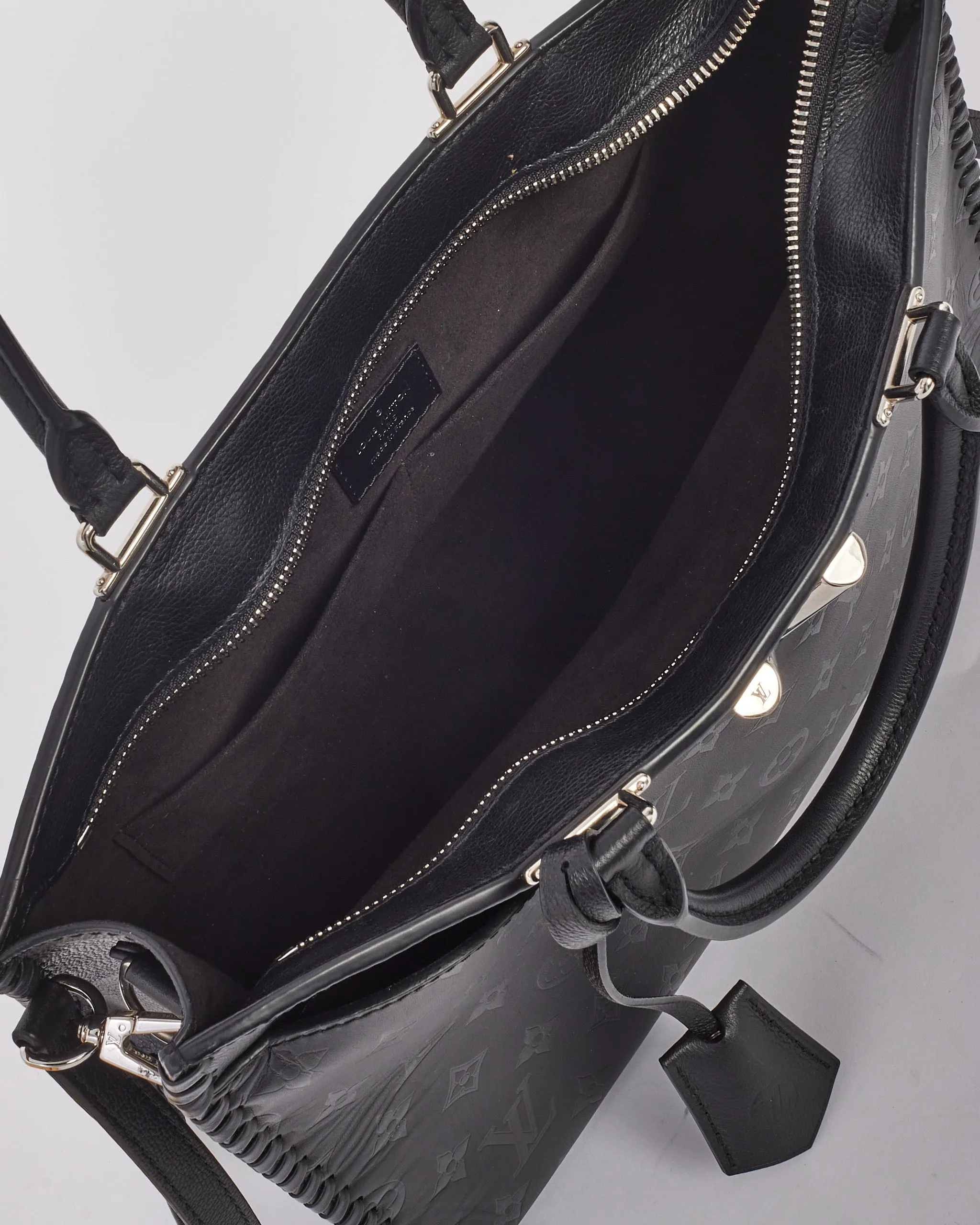 Louis Vuitton Black Leather Monogram Plume Very Tote MM Bag