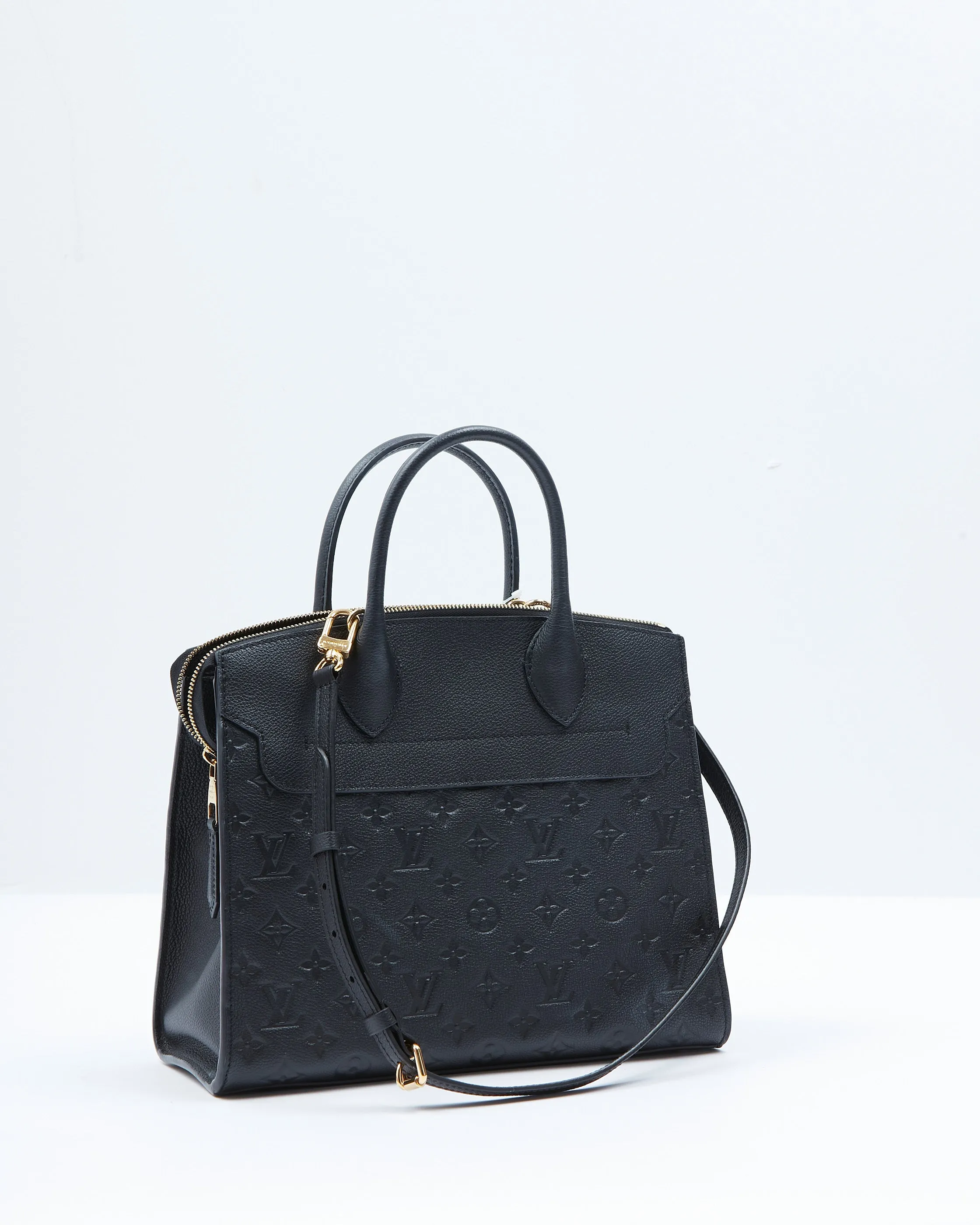 Louis Vuitton Black Monogram Empreinte Pont Neuf MM Bag