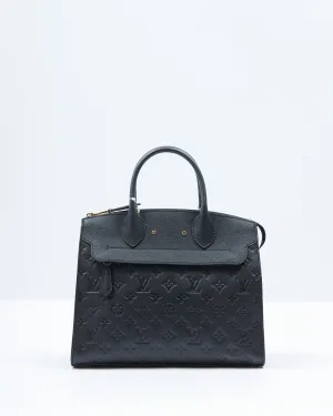 Louis Vuitton Black Monogram Empreinte Pont Neuf MM Bag