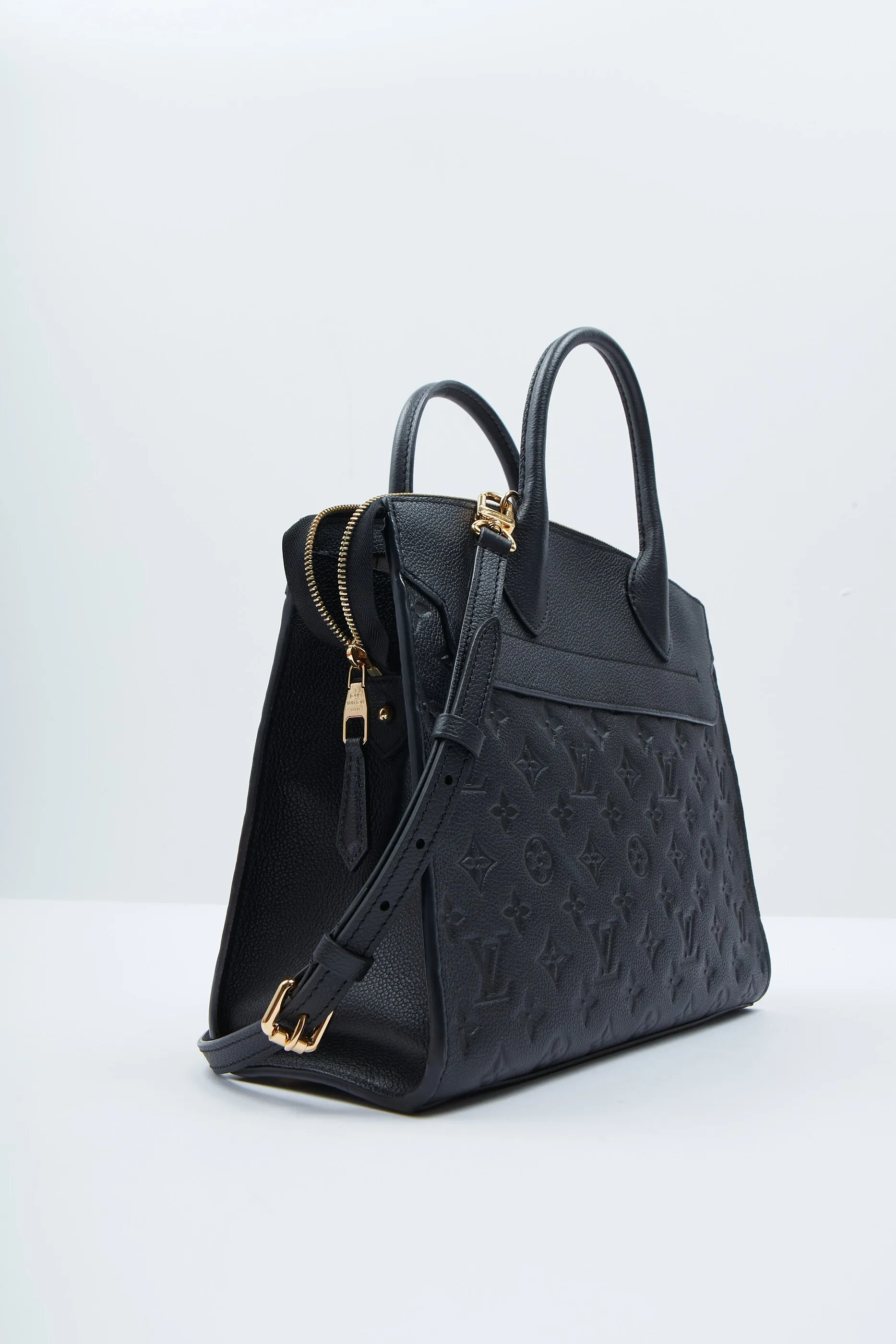 Louis Vuitton Black Monogram Empreinte Pont Neuf MM Bag