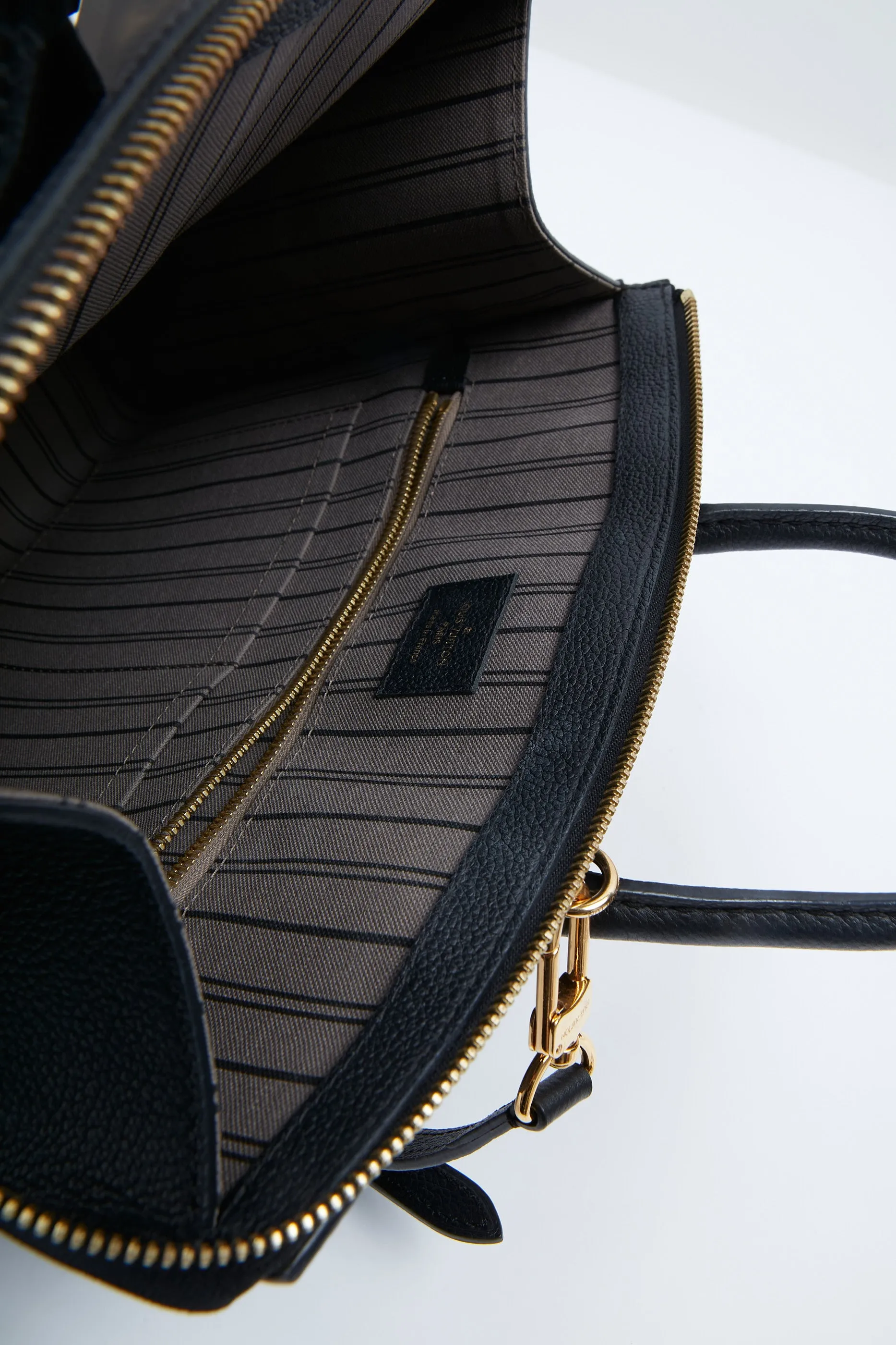 Louis Vuitton Black Monogram Empreinte Pont Neuf MM Bag