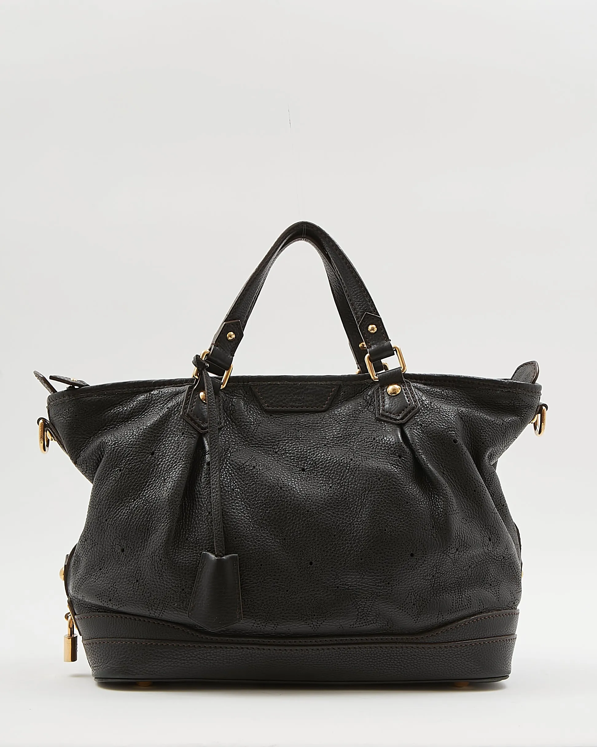Louis Vuitton Black Perforated Monogram Leather Mahina Stellar PM Bag