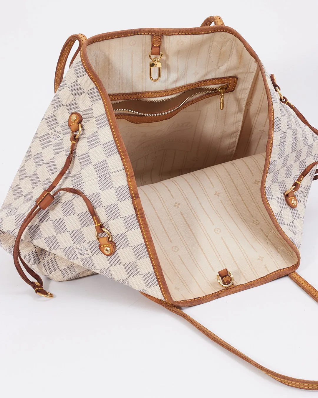 Louis Vuitton Damier Azur Canvas Neverfull MM Tote Bag