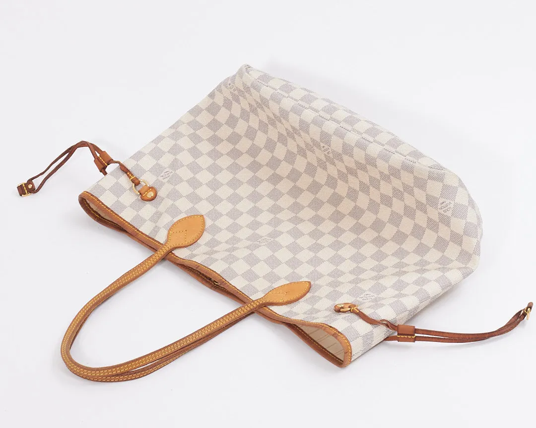 Louis Vuitton Damier Azur Canvas Neverfull MM Tote Bag