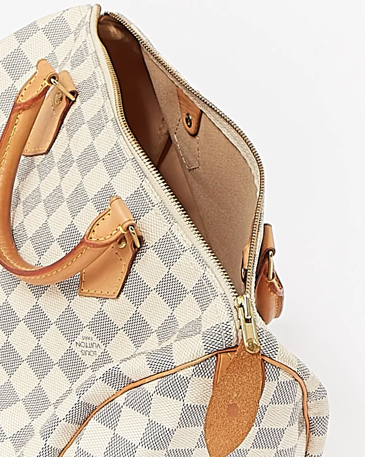 Louis Vuitton Damier Azur Canvas Speedy 30 Bag