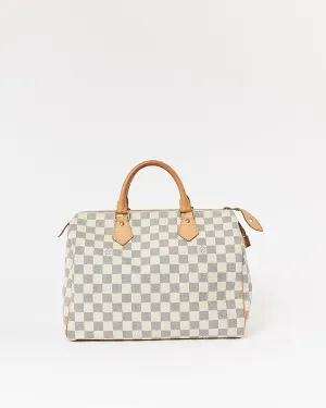 Louis Vuitton Damier Azur Canvas Speedy 30 Bag