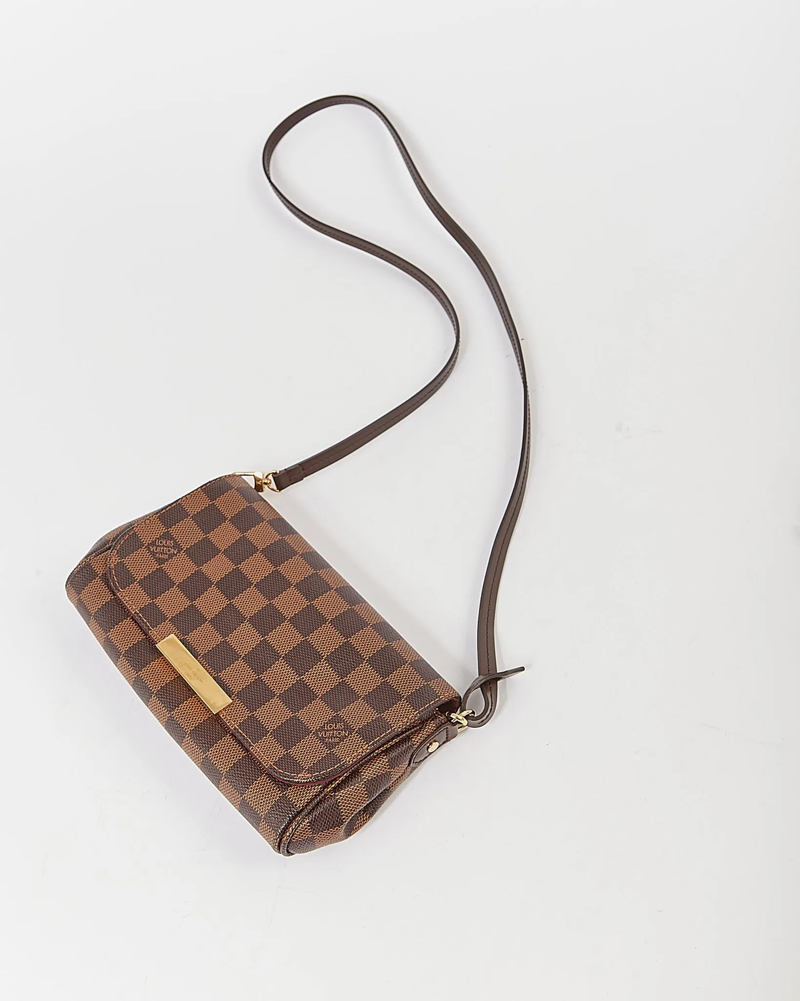 Louis Vuitton Damier Ebene Canvas Favorite PM Crossbody Bag
