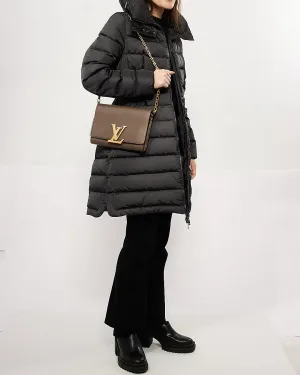 Louis Vuitton Grey Leather Chain Louise MM Bag